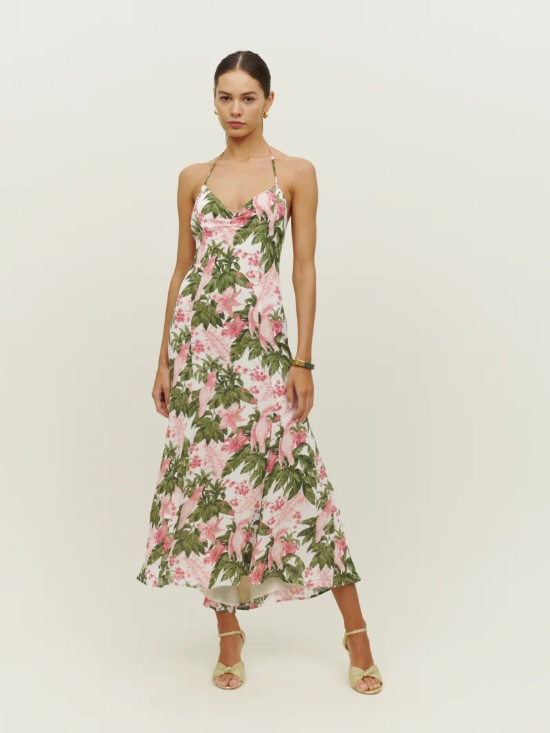 Reformation Tova Dress in Canopy $248