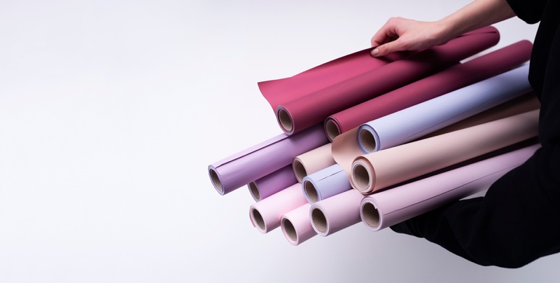 Rolled Wallpaper Multicolor Options Hand