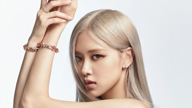 Striking a pose, Rosé poses as the new global ambassador for Tiffany & Co.
