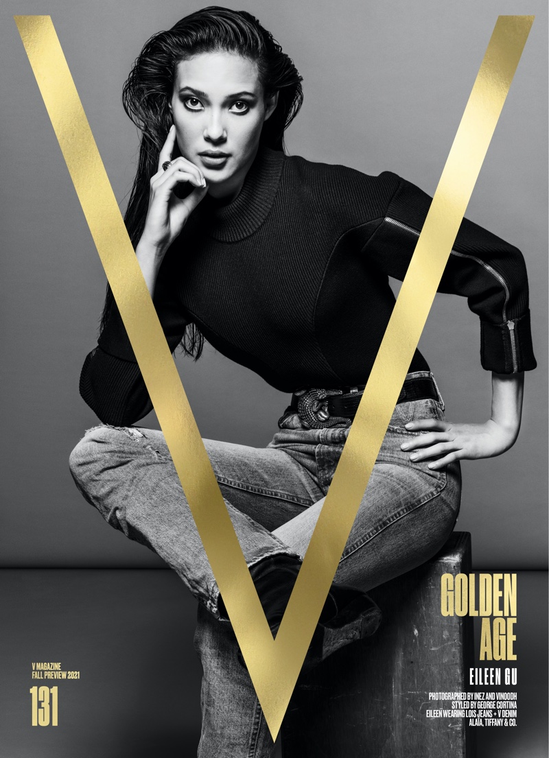 Eileen Gu on V Magazine #131 Pre-Fall 2021 Cover. Image: Courtesy of V Magazine / Inez & Vinoodh