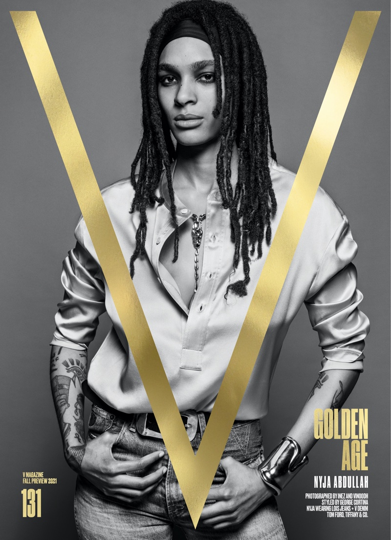 Nyja Abdullah on V Magazine #131 Pre-Fall 2021 Cover. Image: Courtesy of V Magazine / Inez & Vinoodh