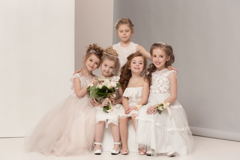 Wedding Attire Dresses Kids Girls Flowers