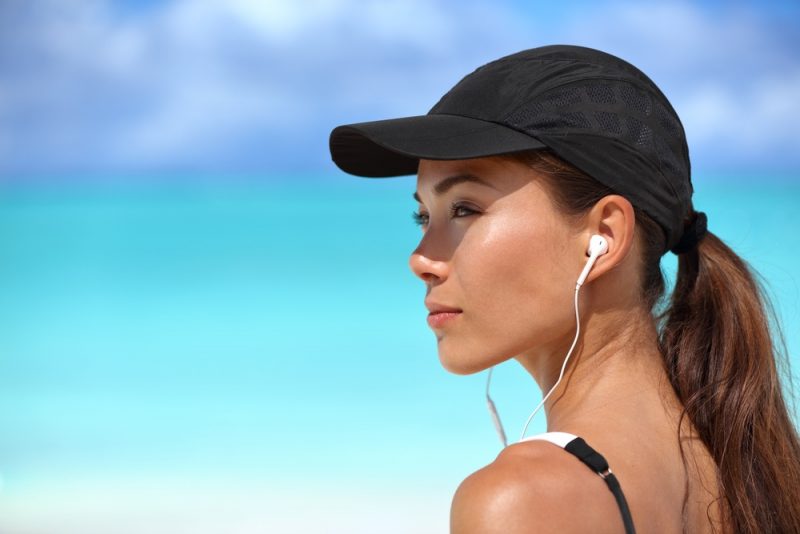 Woman Wearing Runners Cap