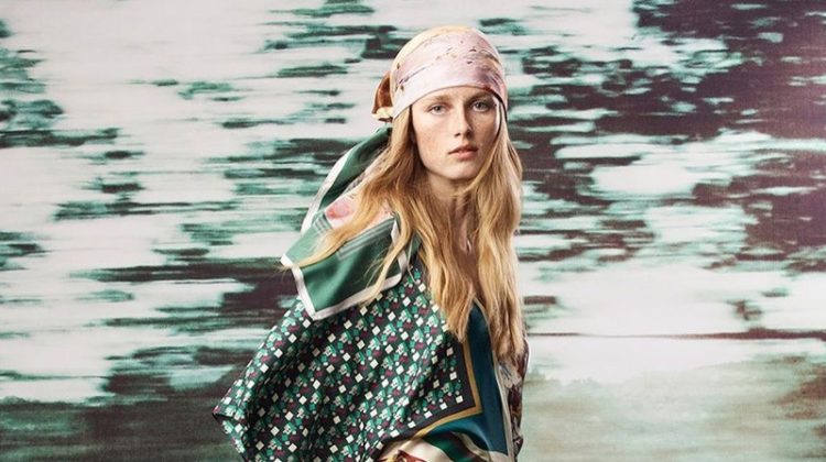 Scarf Collection: Rianne van Rompaey Wears Zara’s Limited-Edition Prints