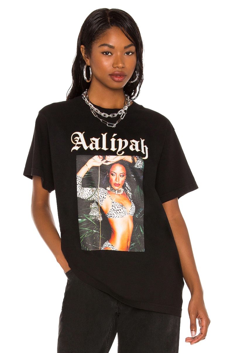 Aaliyah x Revolve Aaliyah Tee in Jungle $128