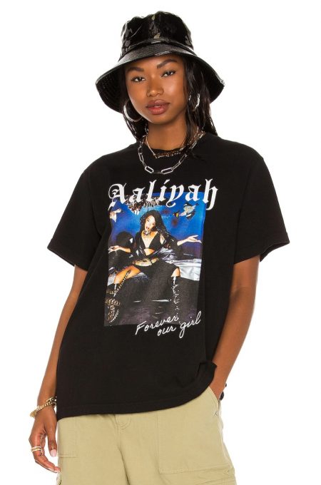 90s Cool: The Aaliyah x REVOLVE Collection Is Out Now Aaliyah x Revolve Aaliyah Tee in We Need A Resolution $128