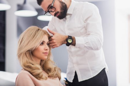 Blonde Woman Hairstylist Har Salon