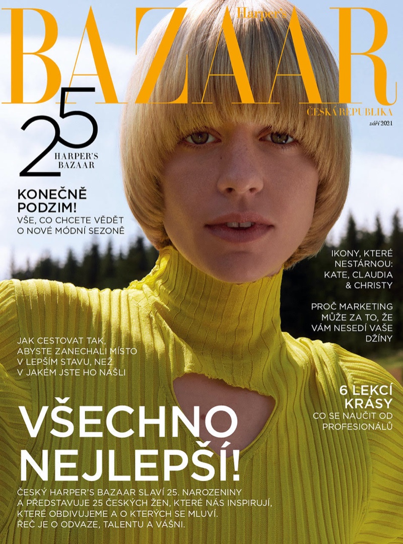 Cassidy Putnam on Harper's Bazaar Czech September 2021 Cover. Photo: Andreas Ortner