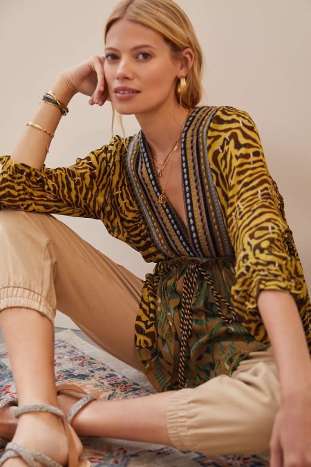 Take a Look at Anthropologie's Must-Have Blouses Conditions Apply Embroidered V-Neck Blouse $148