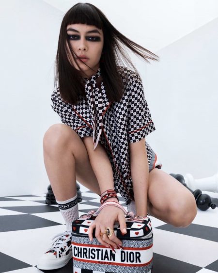 Maryel & Steinberg Play the Game in Dior's Dioramour Capsule Dior Dioramour fall 2021 capsule collection.