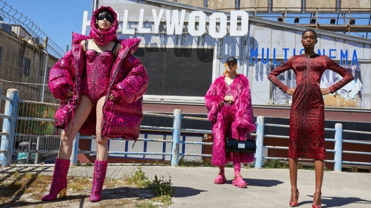 Animal prints stand out in Dolce & Gabbana's fall 2021 campaign.