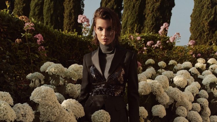 Emilia Vucinic Models All Black Looks for ELLE Germany