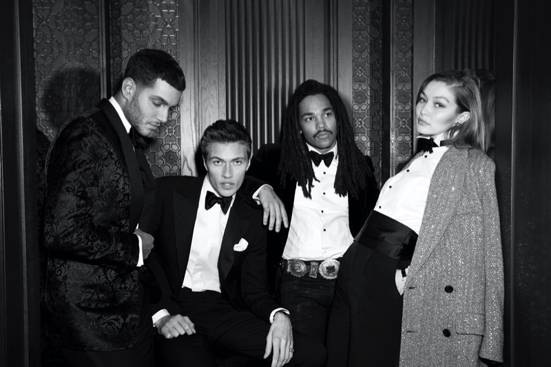 Fai Khadra, Lucky Blue Smith, Luka Sabbat, and Gigi Hadi pose for Ralph Lauren Ralph's Club eau de parfum campaign.