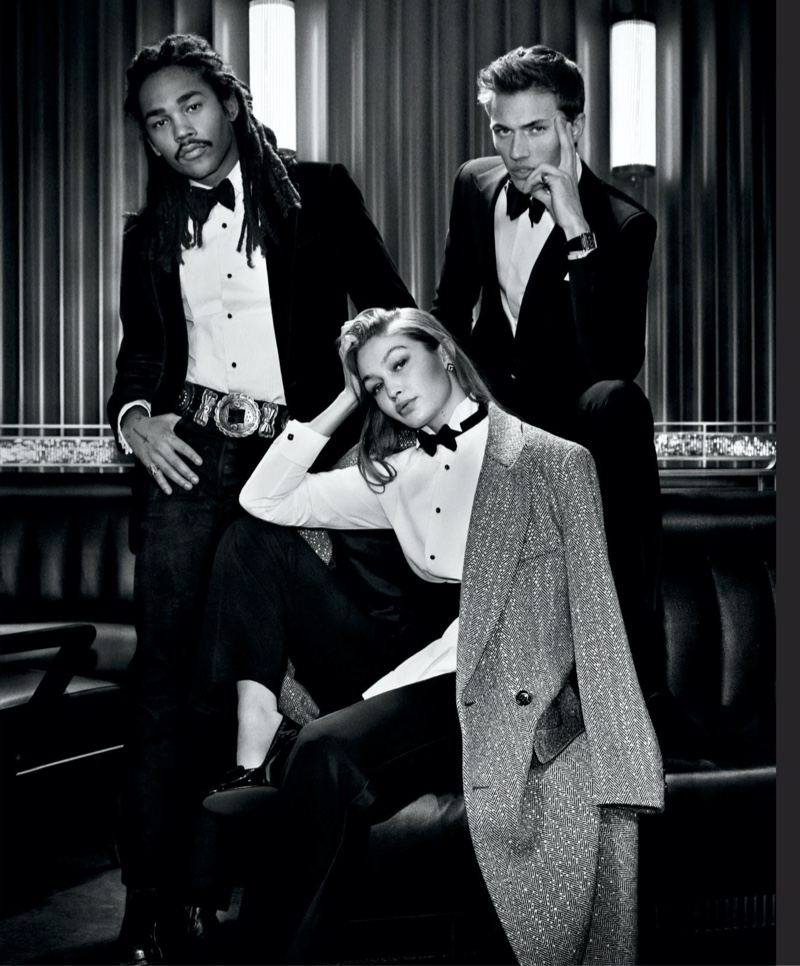 Lukas Sabbat, Gigi Hadid, and Lucky Blue Smith star in Ralph Lauren Ralph's Club eau de parfum campaign.