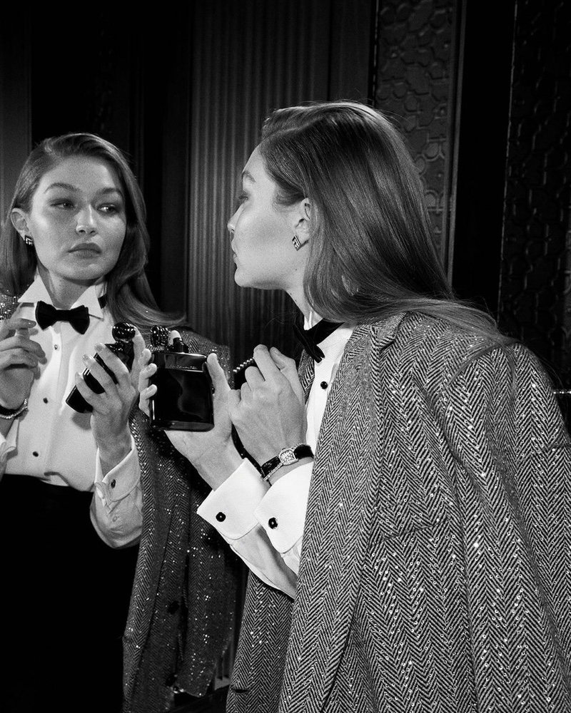 MIRROR, MIRROR: Gigi Hadid on set of the Ralph Lauren Ralph's Club campaign shoot.