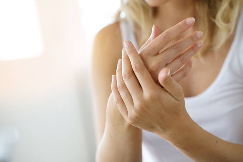 Hands Holding Woman Closeup