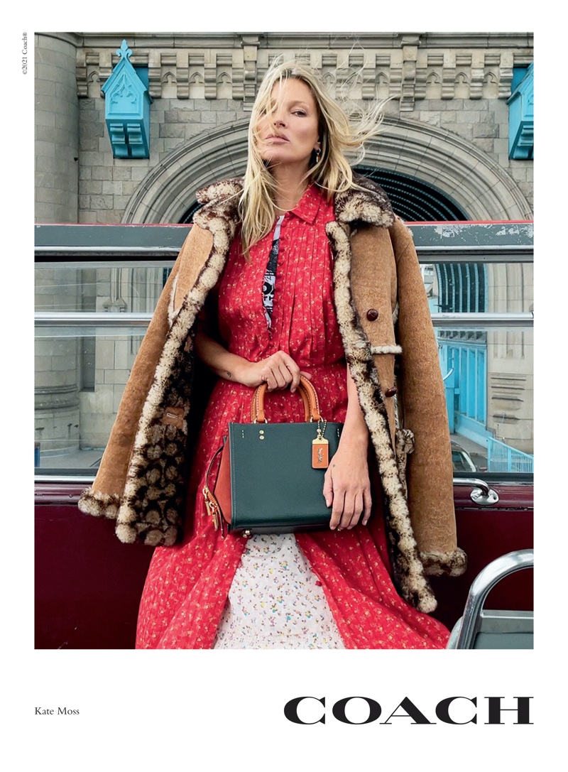 Kate Moss stars in Coach Rogue bag campaign.
