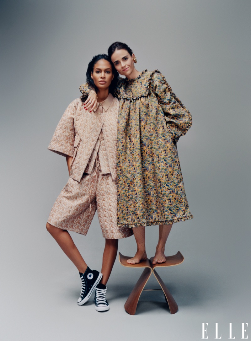 Joan Smalls with Kiki Vargas. Photo: Emmanuel Sanchez-Monsalve for ELLE US