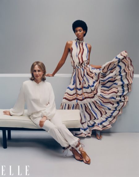 Joan & Manuela Pose With Latinx Designers for ELLE Manuela Sanchez poses with Silvia Tcherassi. Photo: Emmanuel Sanchez-Monsalve for ELLE US