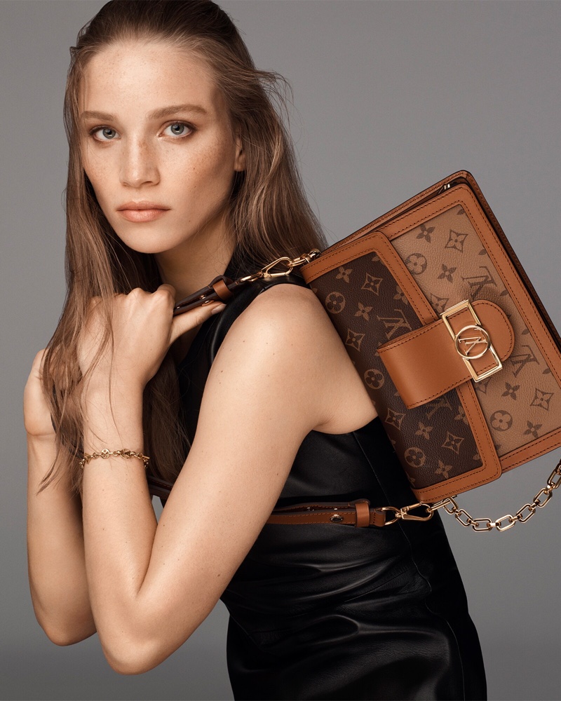 Rebecca Leigh Longendyke fronts Louis Vuitton Dauphine bag 2021 campaign.
