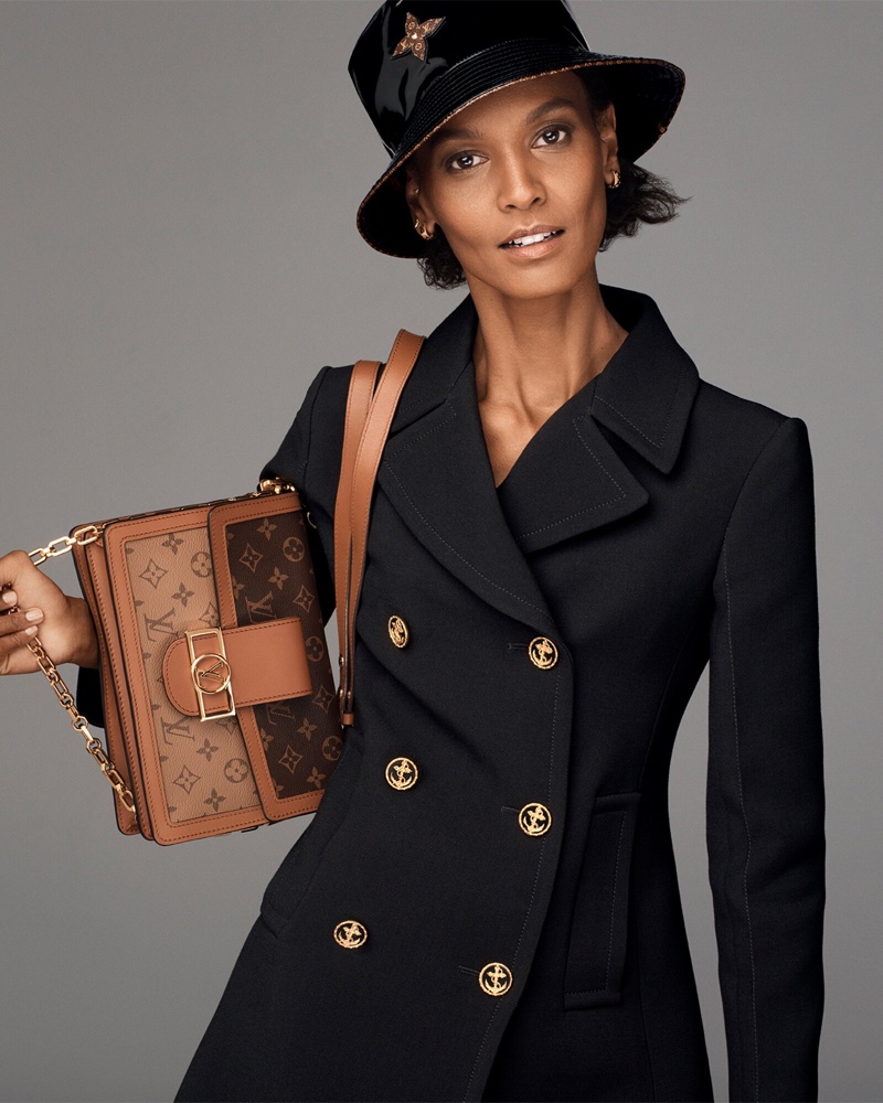 Louis Vuitton features Dauphine bag with monogram print for new campaign.