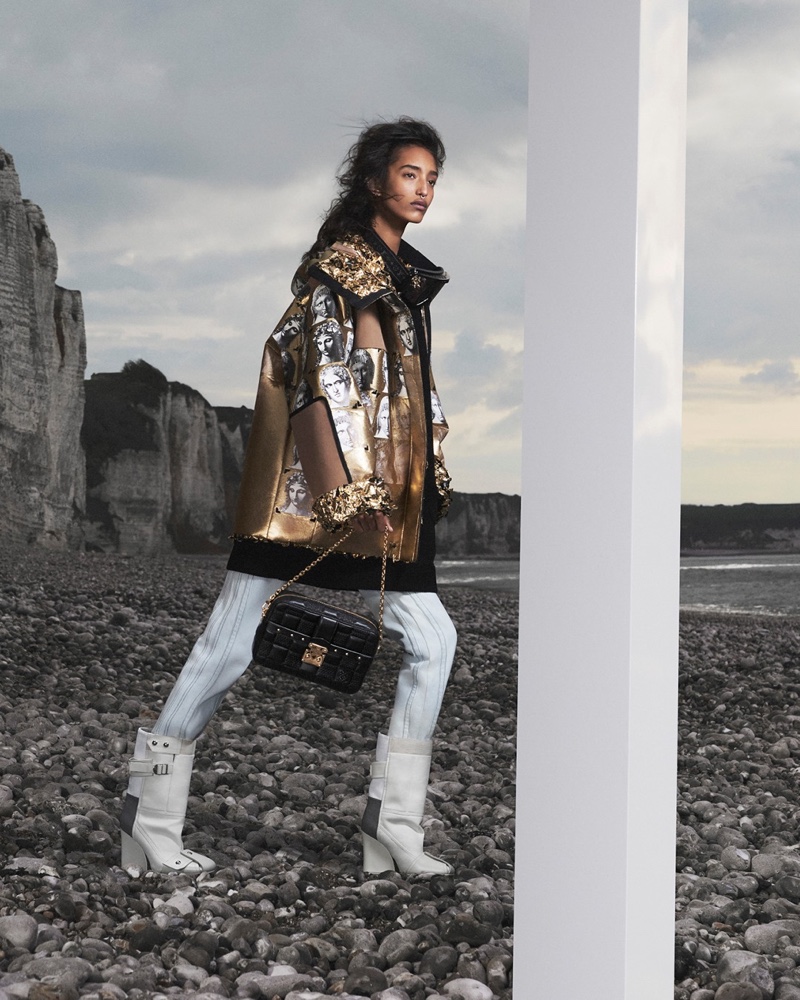 Mona Tougaard stars in Louis Vuitton fall-winter 2021 campaign.