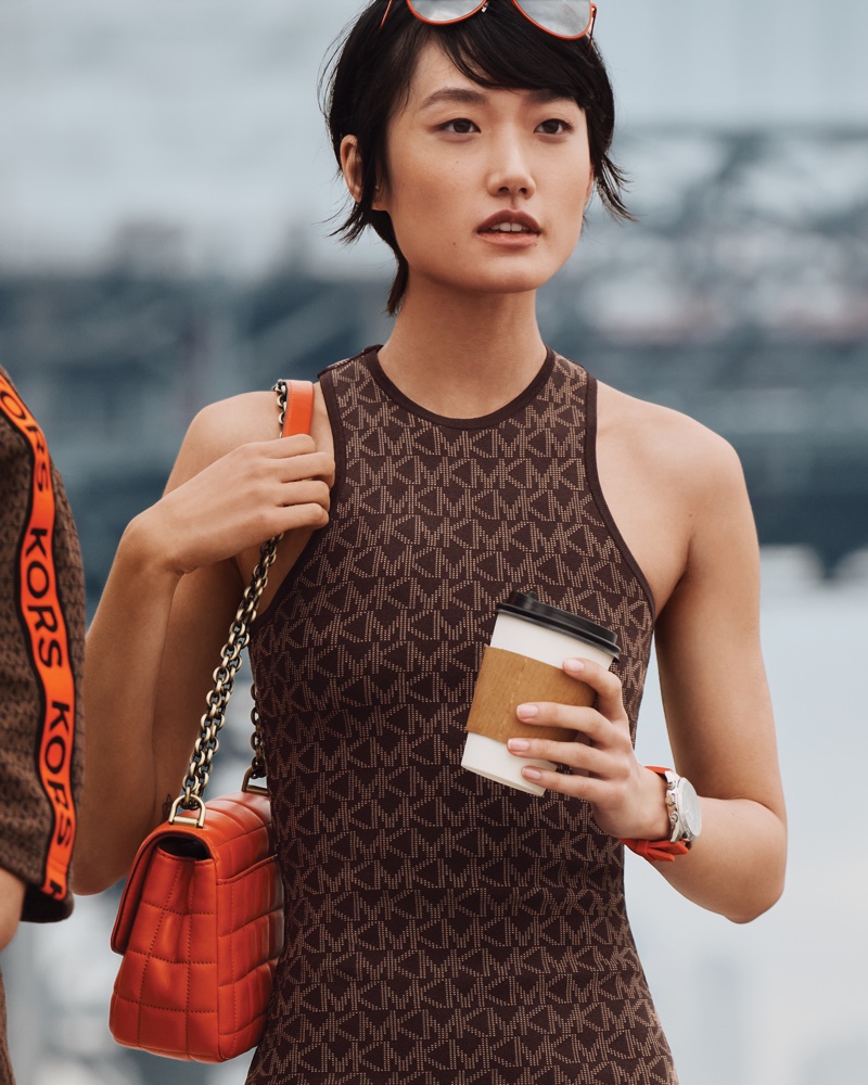 Ash Foo poses for MICHAEL Michael Kors fall-winter 2021 campaign.