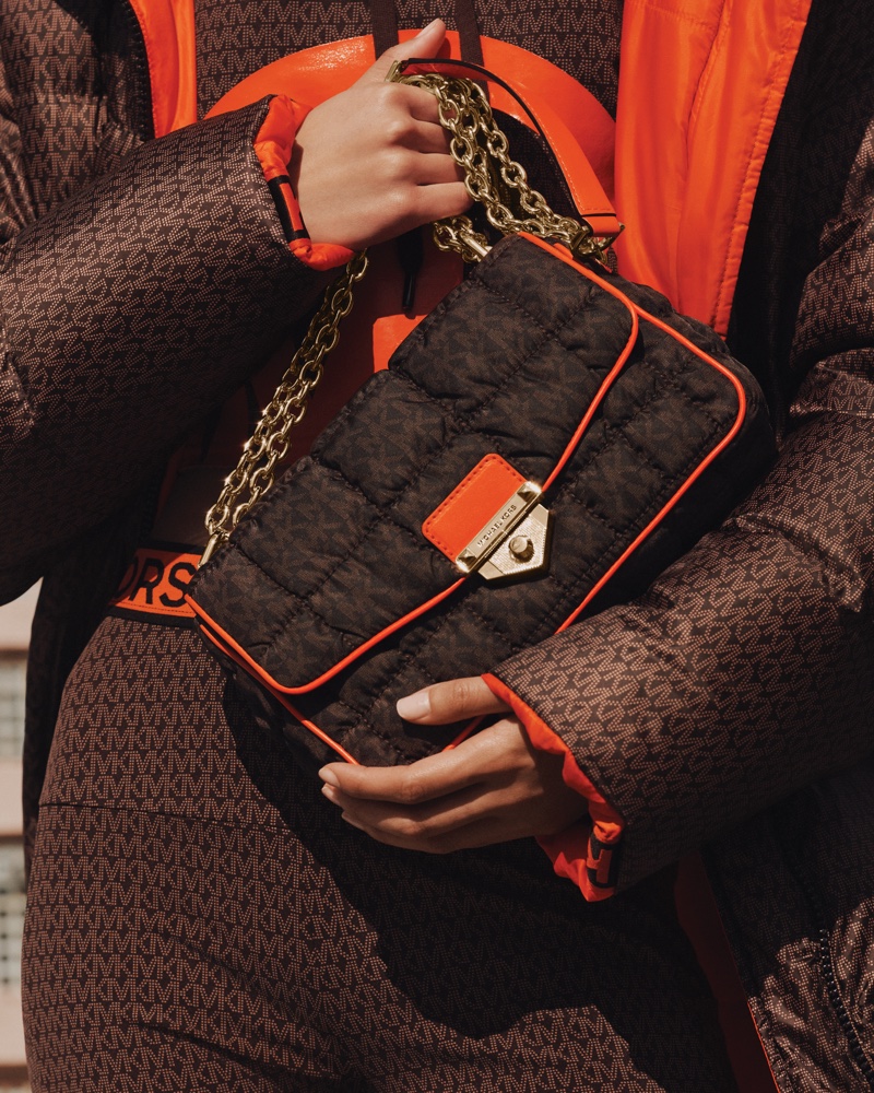 SoHo bag featured in MICHAEL Michael Kors fall-winter 2021 campaign.