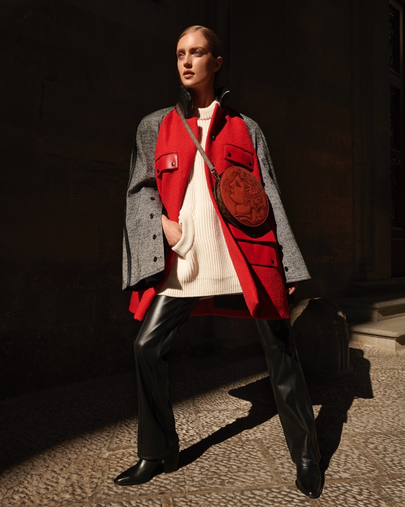 Maria Rosa Stands Out in Red Styles for ELLE Germany