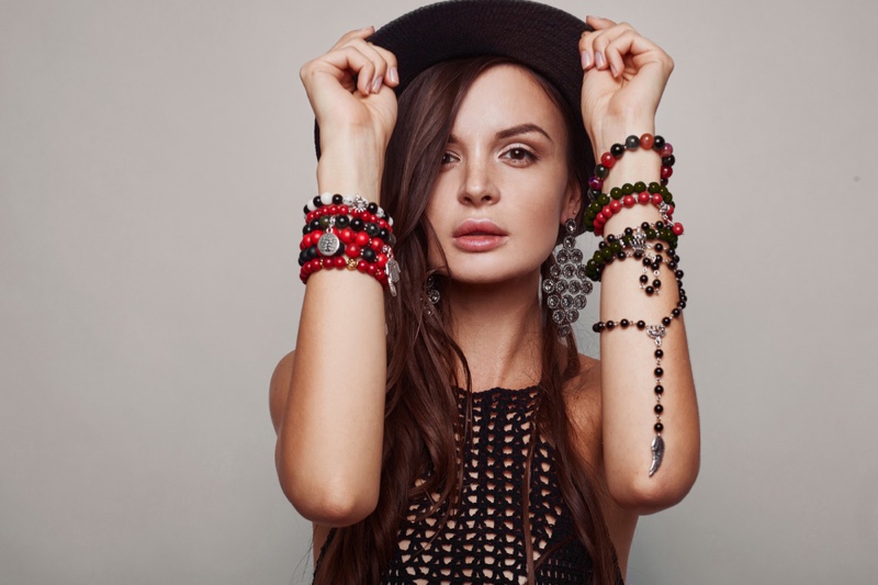 Model Boho Jewelry Bracelets Fashion