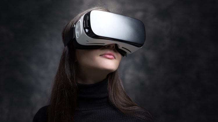 Model Wearing VR Headset