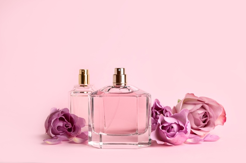 Pink Perfume Fragrance Bottles Flowers