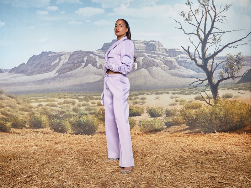 Singer Snoh Aalegra poses for adidas x Ivy Park Rodeo campaign.