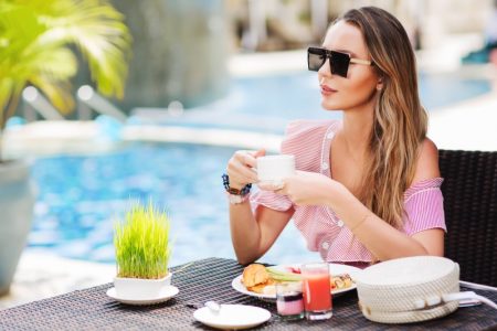 Top 5 Gifts for Foodies Stylish Woman Cup Table Food Sun