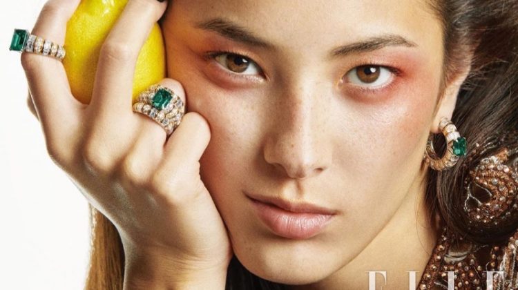 Tiana Tolstoi Sparkles in Louis Vuitton Jewelry for ELLE Korea