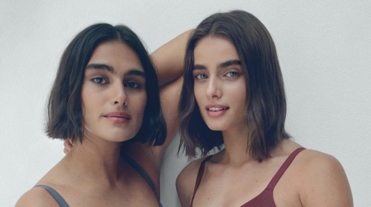 Jill Kortleve and Taylor Hill appear in Victoria's Secret VS Bare Infinity Flex campaign.