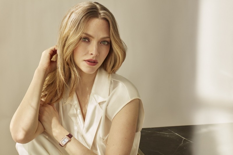 Amanda Seyfried stars in Jaeger-LeCoultre Reverso Watch campaign.