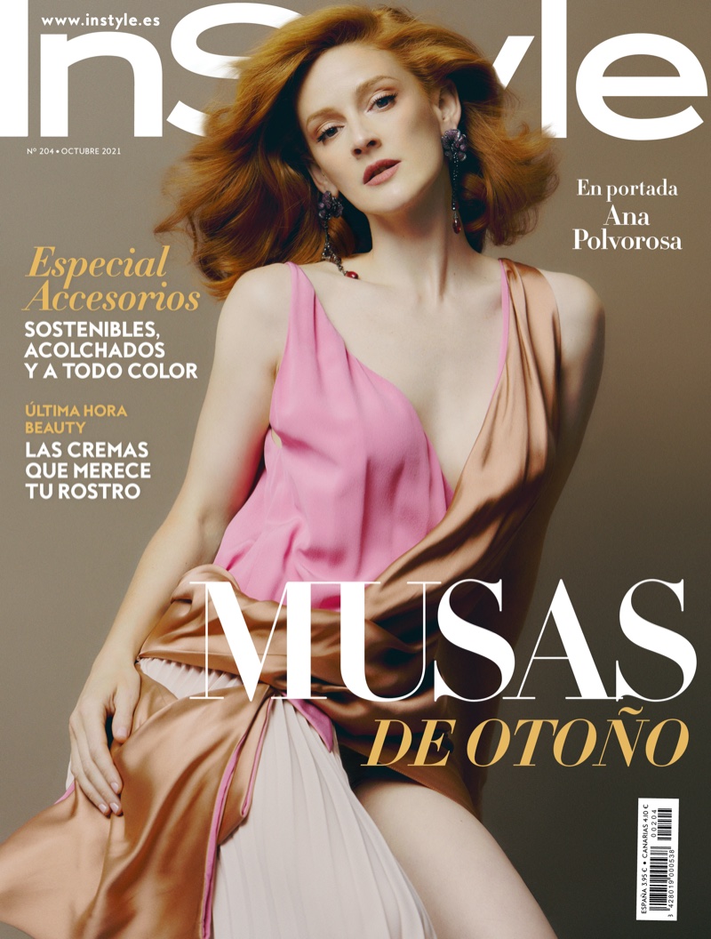 Ana Polvorosa on InStyle Spain October 2021 Cover. Photo: Javier Biosca