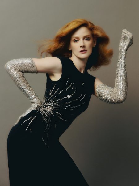 Ana Polvorosa Graces the Pages of InStyle Spain Ana Polvorosa wears Dries Van Noten dress with The 2ND SKIN Co. Gloves. Photo: Javier Biosca / InStyle Spain