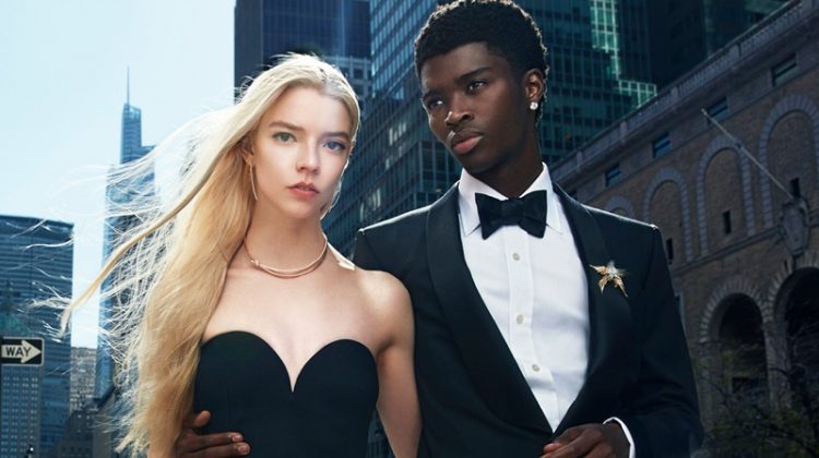 Actress Anya Taylor-Joy and model Alton Mason front Tiffany & Co. Knot Your Typical City campaign.