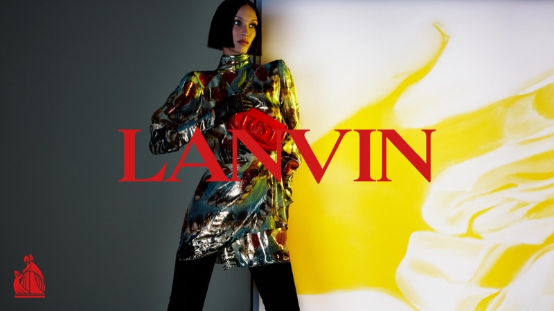 Bella Hadid stars in Lanvin fall-winter 2021 campaign.