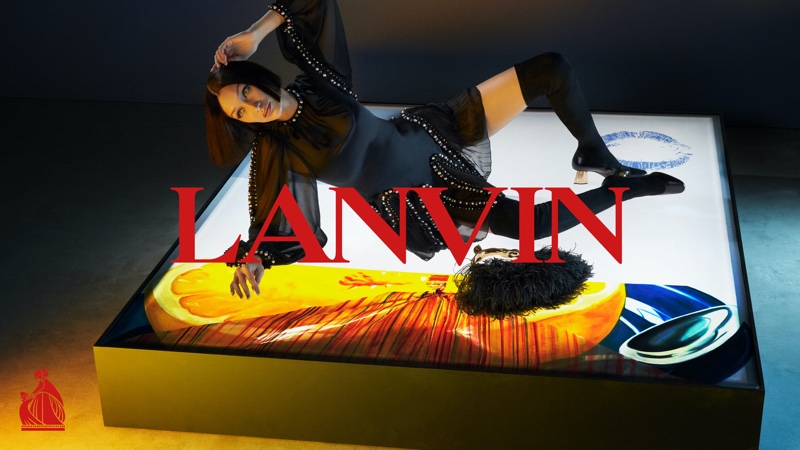 Lanvin taps Bella Hadid for its fall-winter 2021 campaign.