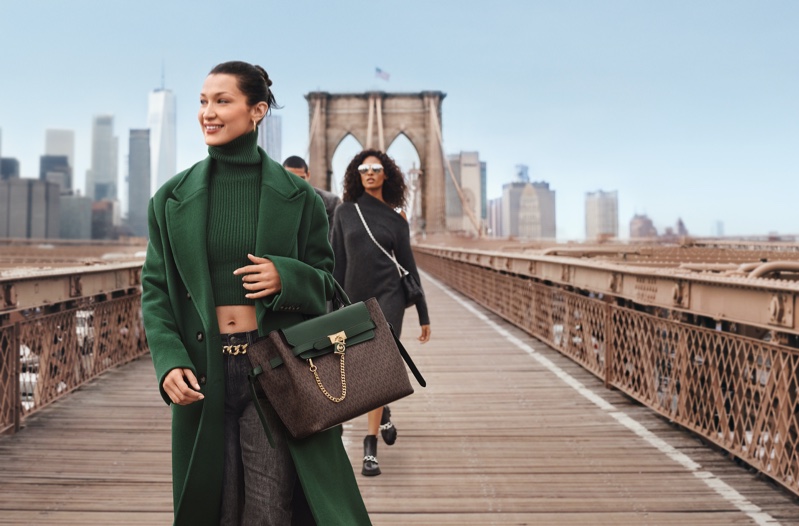 Bella Hadid stars in MICHAEL Michael Kors fall 2021 campaign.