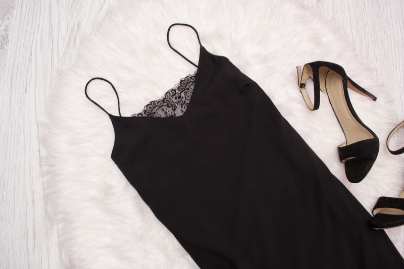 Black Slip Dress Heels