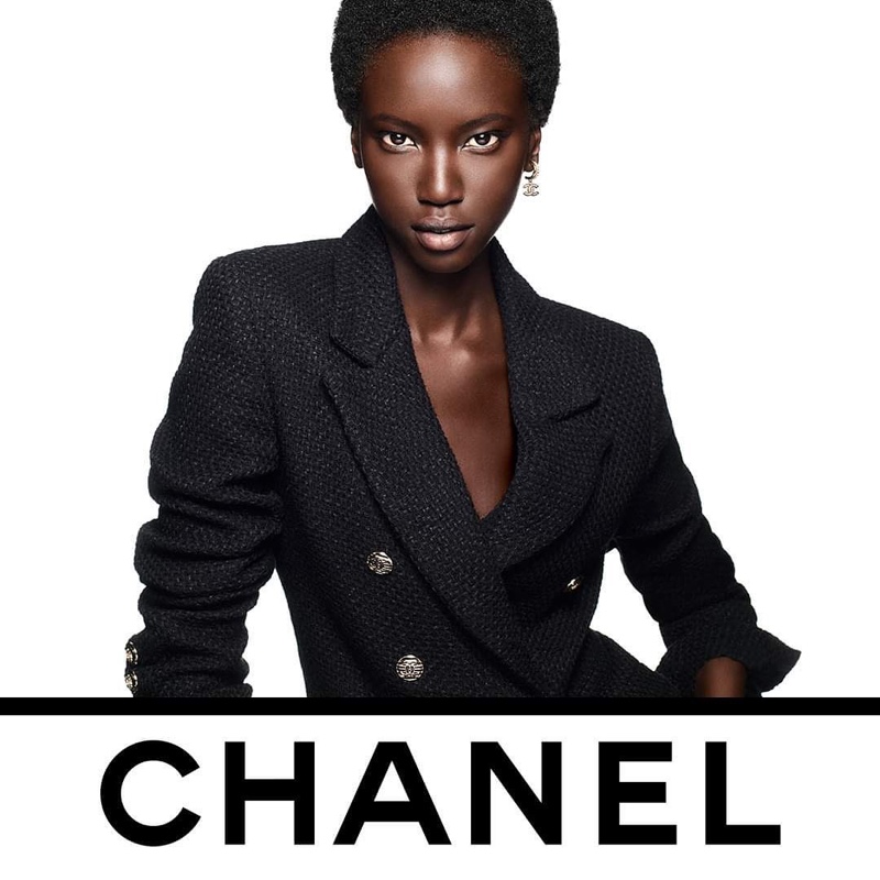 Anok Yai stars in Chanel Ultra Le Teint Foundation campaign.