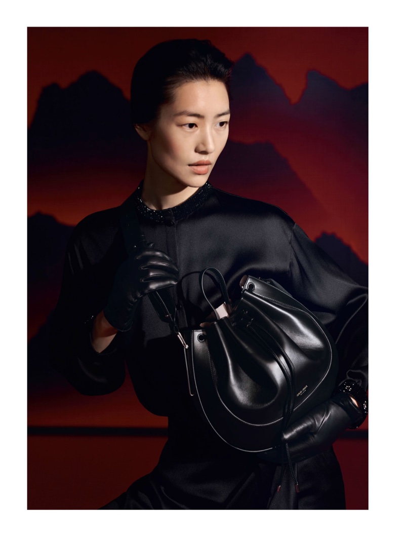 Liu Wen stars in Giorgio Armani fall-winter 2021 campaign.