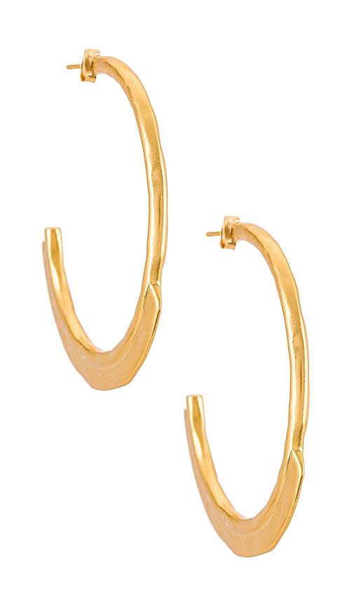 House of Harlow 1960 House of Harlow Arch Hoops in Metallic Gold.