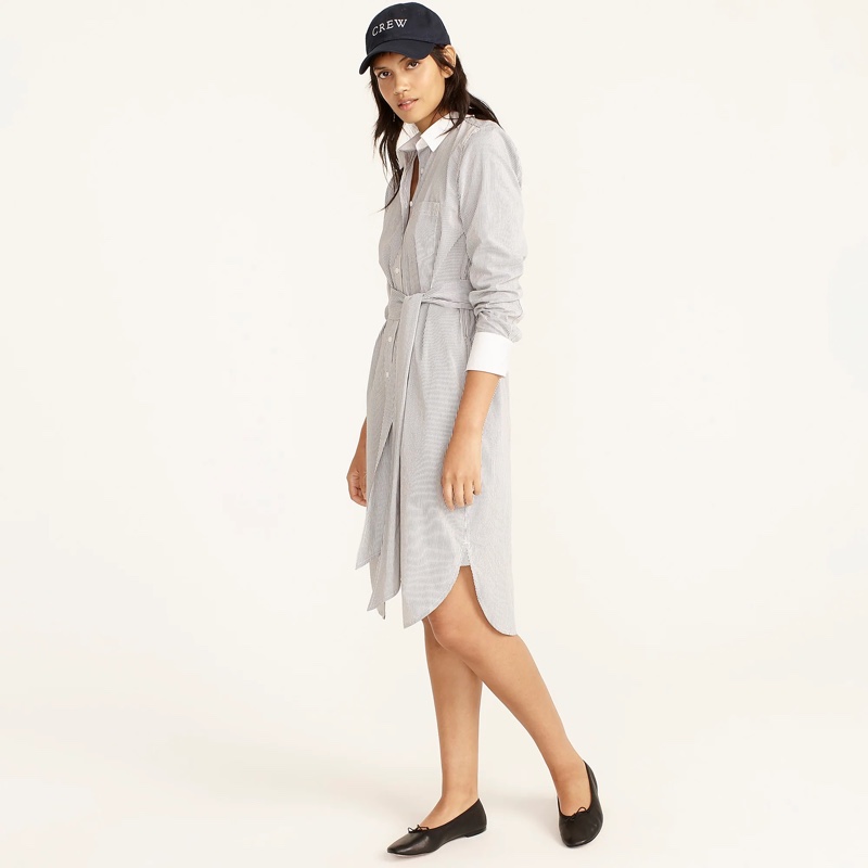 J. Crew Classic-Fit Crisp Cotton Poplin Shirtdress $118