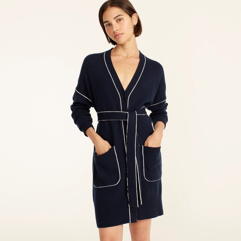 J. Crew Wool-Cashmere Cardigan Dress $248