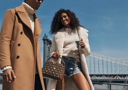 Cindy Bruna poses for MICHAEL Michael Kors fall 2021 campaign.